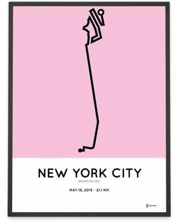 2019 Brooklyn half course poster