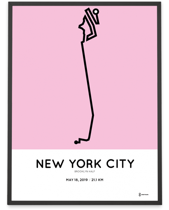 2019 Brooklyn half course poster