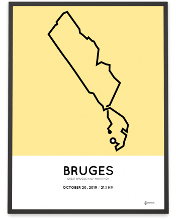 2019 Great Bruges half marathon parcours poster
