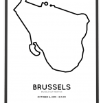 2019 Brussels half marathon course poster