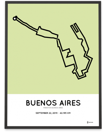 2019 Maraton Buenos Aires coursemap poster