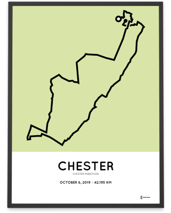 2019 Chester marathon course poster