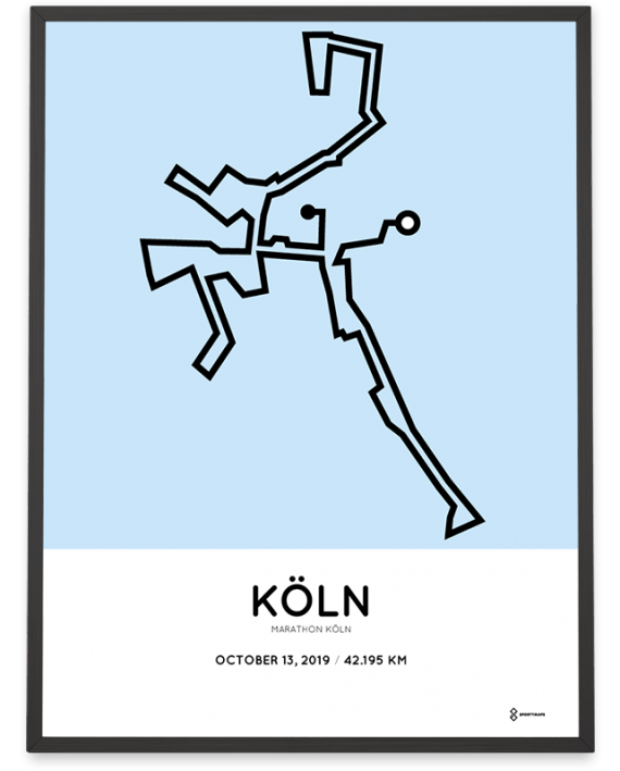 2019 Collogne marathon course poster