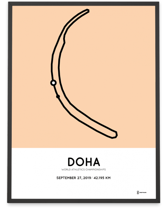 2019 Doha marathon World Championships course poster