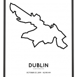 2019 Dublin marathon course poster