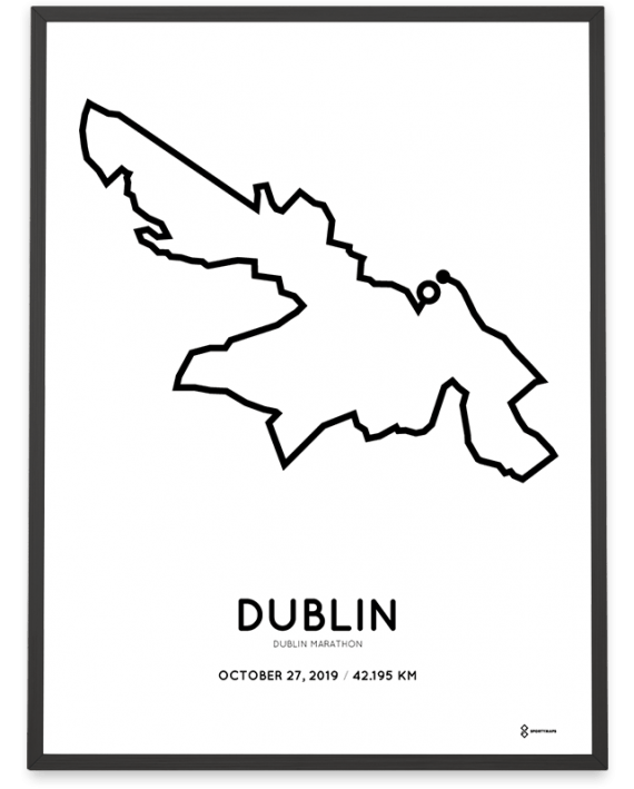 2019 Dublin marathon course poster