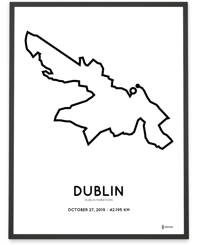 2019 Dublin Marathon print Sportymaps