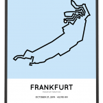 2019 Frankfurt marathon strecke sportymaps poster