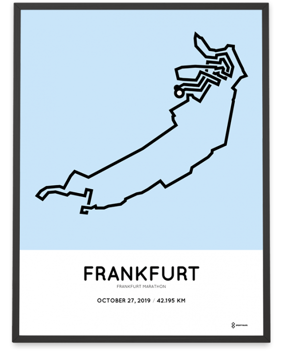 2019 Frankfurt marathon strecke sportymaps poster