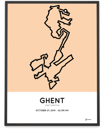 2019 Ghent marathon route print