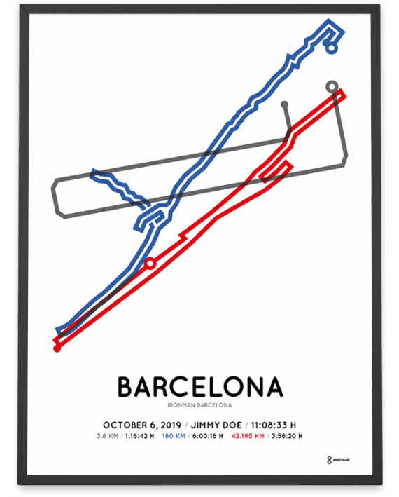 2019 Ironman Barcelona routemap poster
