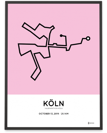 2019 Köln half marathon strecke poster