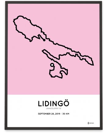 2019 Lidingöloppet 30km course poster