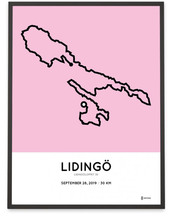 2019 Lidingöloppet 30km course poster