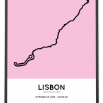 2019 Maratona de Lisboa course print