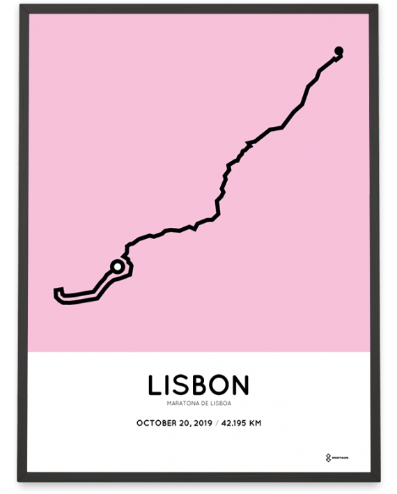 2019 Maratona de Lisboa course print