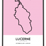 2019 Swiss City Lucerne marathon course poster