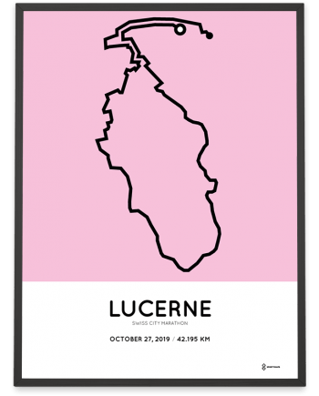 2019 Swiss City Lucerne marathon course poster