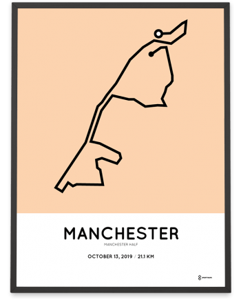 2019 Manchester half marathoner map