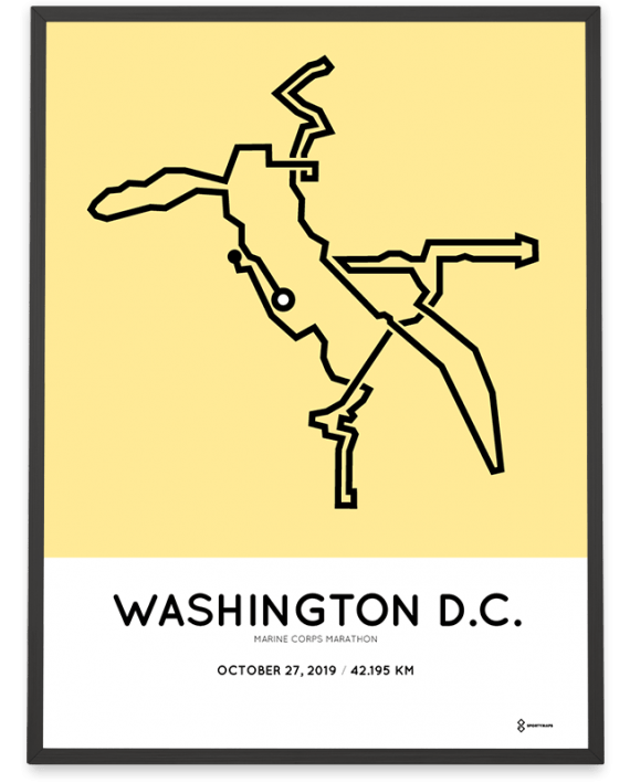 2019 Marine Corps marathon course poster