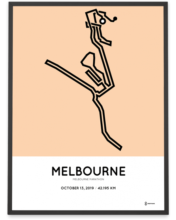 2019 Melbourne marathonermap print