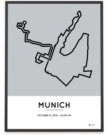 2019 Munich marathon course poster