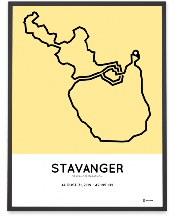 2019 Stavanger marathon course poster