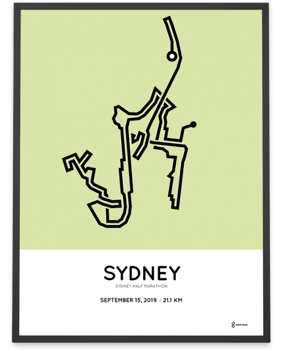 2019 Sydney half marathon course poster