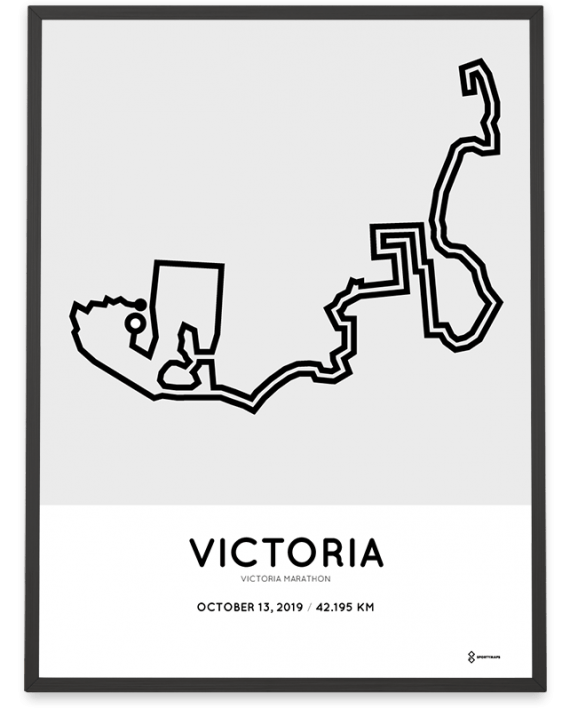 2019 Victoria marathon course poster