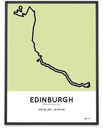 2011 Edinburgh marathon sportymaps course poster