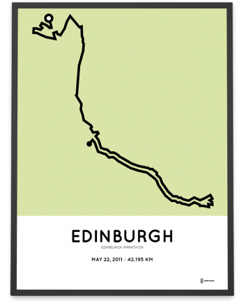 2011 Edinburgh marathon sportymaps course poster