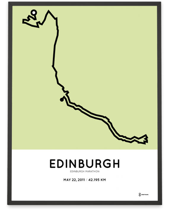 2011 Edinburgh marathon sportymaps course poster