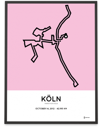 2012 Köln marathon strecke poster