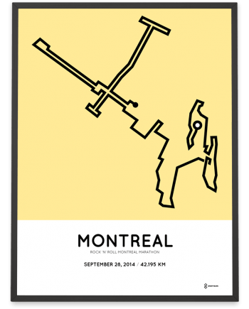 2014 Montreal marathon parcours print