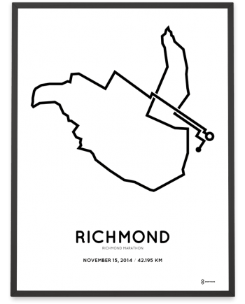2014 Richmond marathon course poster