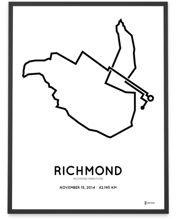 2014 Richmond marathon course poster