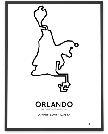 2014 Walt Disney World marathon route map