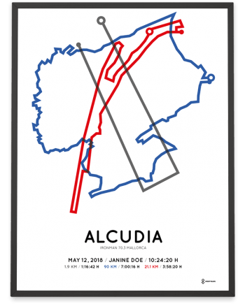 2018 Ironman 70.3 Alcudia-Mallorca course poster