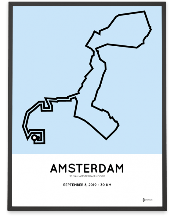 2019 30 van amsterdam noord parcours poster