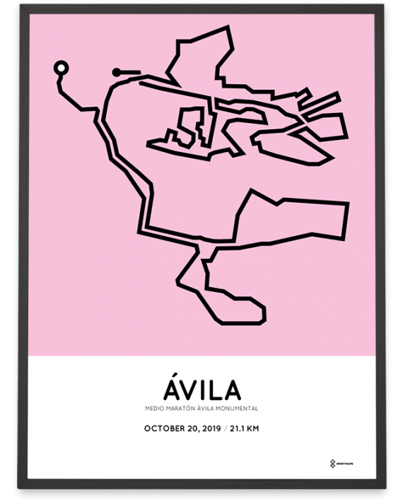 2019 Avila half marathon course poster