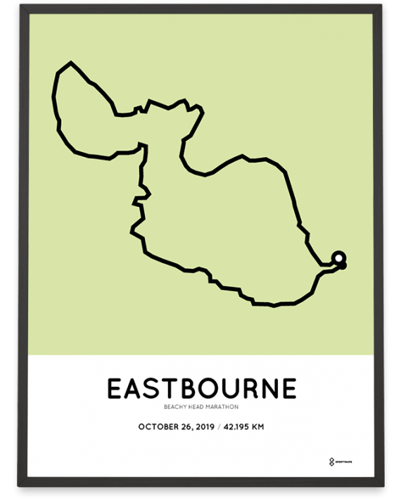 2019 Beachy Head marathoner map print