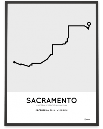 2019 CIM Sacramento marathon course poster