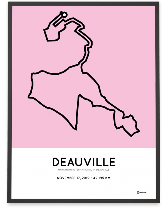 2019 Deauville marathon parcours sportymaps poster