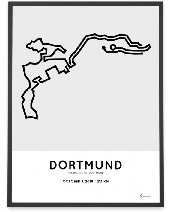 2019 Dortmund half marathon route poster