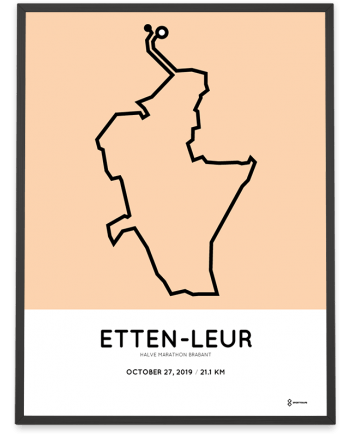 2019 Etten-Leur halve marathon Brabant route print