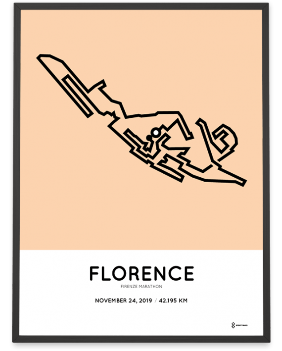 2019 Firenze marathon course poster