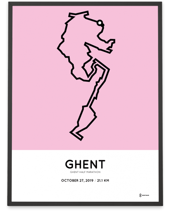 2019 Ghent half marathon course poster