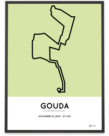 2019 Gouda halve marathon parcours sportymaps print