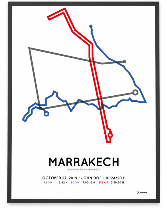 2019 Ironman 70.3 Marrakech parcous poster