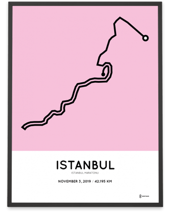 2019 Istanbul marathon course poster